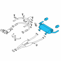 OEM 2014 Infiniti Q50 Exhaust Main Muffler Assembly Diagram - 20100-4GA0D