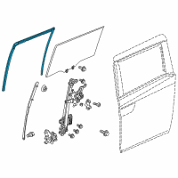 OEM 2013 Honda Odyssey Channel, Passenger Side Diagram - 72735-TK8-A12