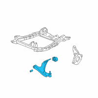 OEM Pontiac Front Lower Control Arm Assembly Diagram - 25878028