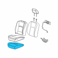 OEM 2022 Ram 2500 Seat Cushion Foam Diagram - 68410767AA