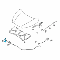 OEM 2020 Nissan Kicks Bell Crank-Hood Lock Diagram - 65603-5RL0A