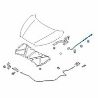 OEM 2018 Nissan Kicks Rod-Hood Support Diagram - 65771-5RB0A