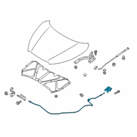 OEM 2020 Nissan Kicks Cable Assembly-Hood Lock Control Diagram - 65621-5RL0A