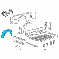 OEM 1999 Ford F-250 Super Duty Splash Shield Diagram - F81Z-9928370-BA