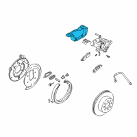 OEM Chevrolet Trailblazer EXT Bracket Kit, Rear Brake Caliper Diagram - 89027180