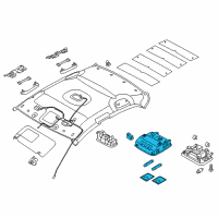 OEM Hyundai Ioniq Overhead Console Lamp Assembly Diagram - 92800-F2010-TTX