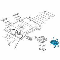 OEM 2019 Hyundai Ioniq Room Lamp Assembly Diagram - 92850-G2000-YGE