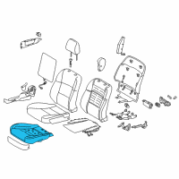 OEM Lexus GS350 Pad, Front Seat Cushion Diagram - 71511-30B40