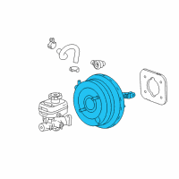 OEM 2005 GMC Canyon Power Brake Booster Assembly Diagram - 89040285