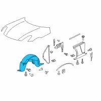 OEM Saturn Sky Fender Liner Diagram - 25831930