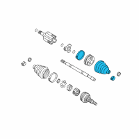 OEM 2007 Buick Terraza Boot Kit-Front Wheel Drive Shaft Tri-Pot Joint Diagram - 15918506