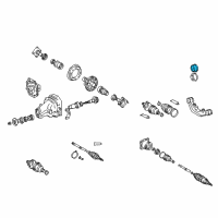 OEM 2001 Toyota Highlander Differential Assembly Insulator Diagram - 41651-48030