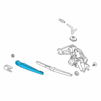 OEM 2014 Kia Soul Rear Wiper Arm Assembly Diagram - 988111R000