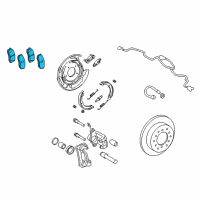 OEM Toyota Tundra Rear Pads Diagram - 04466-0C010