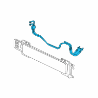 OEM 2003 Saturn Vue Transmission Auxiliary Fluid Cooler Pipe Assembly Diagram - 15842512