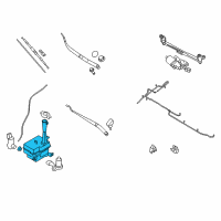 OEM 2012 Hyundai Elantra Windshield Washer Reservoir Assembly Diagram - 98620-2L000