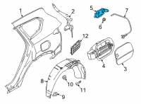 OEM 2020 Hyundai Santa Fe Lock Assembly-Fuel Filler Door Diagram - 81550-S1001