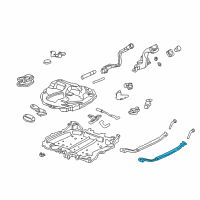 OEM 2001 Acura Integra Band Assembly, Driver Side Fuel Tank Mounting Diagram - 17522-SR3-000