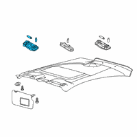 OEM 2017 Ford Fiesta Dome Lamp Assembly Diagram - AE8Z-13776-AB