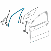 OEM 2021 Honda Clarity Runchannel, Front Diagram - 72235-TRT-A01