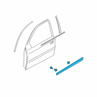 OEM 2007 Kia Rio MOULDING Assembly-Front Door Diagram - 877221G010