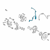 OEM 2013 Hyundai Accent Sensor Assembly-Abs Front Wheel , L Diagram - 95670-1R000