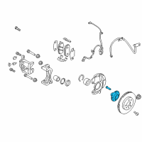 OEM 2014 Hyundai Accent Front Wheel Hub Assembly Diagram - 51750-1J000