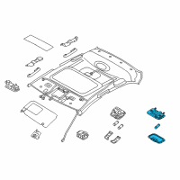 OEM 2015 Kia Rio Lamp Assembly-Room Diagram - 928501W000DCM