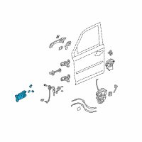 OEM 2011 Honda Pilot Handle Assembly, Driver Side Inside (Warm Gray) Diagram - 72160-SZA-A01ZC