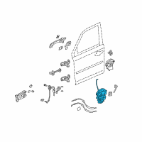 OEM 2012 Honda Pilot Latch, Left Front Door Power Diagram - 72150-SZA-A02