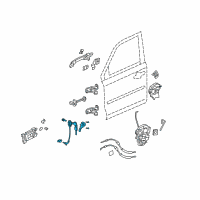 OEM 2015 Honda Pilot Cylinder, Driver Side Door Diagram - 72185-SZA-A01