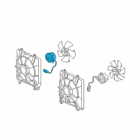 OEM Honda Crosstour Motor, Cooling Fan Diagram - 38616-RBJ-003