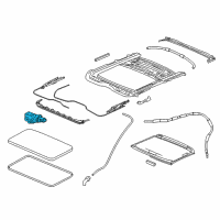 OEM 2017 Acura MDX Motor Assembly, Sunroof Diagram - 70450-TZ5-A11