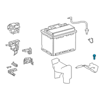 OEM 2022 Toyota Avalon Battery Tray Bolt Diagram - 90105-08457