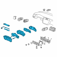 OEM 2001 Honda Accord Meter Assembly, Combination Diagram - 78100-S80-A16