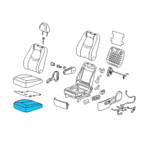 OEM 2009 Chevrolet HHR Pad Asm-Driver Seat Cushion Cover Diagram - 25872634