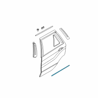 OEM 2004 BMW X5 Moulding Door Rear Right Diagram - 51-13-8-402-654