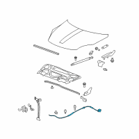 OEM 2007 Saturn Outlook Handle Asm-Hood Primary Latch Release Cable **188Cm Diagram - 20793772