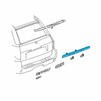 OEM GMC Envoy XUV Molding Asm, Rear License Plate Pocket (Primed) *Paint To Mat Diagram - 12335846