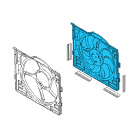 OEM BMW i8 Engine Cooling Fan Assembly Diagram - 17-42-7-649-150