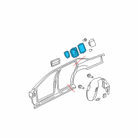 OEM 2009 Cadillac DTS Fuel Pocket Diagram - 15786469