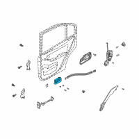 OEM 2004 Hyundai Elantra Driver And Passenger Rear Inside Inner Black Door Handles Replacement Diagram - 83620-2D000-AX