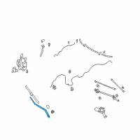 OEM 2012 Infiniti EX35 Window Wiper Arm Assembly Diagram - 28881-1BN0A