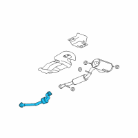 OEM 2010 Hummer H3 3Way Catalytic Convertor Assembly (W/ Exhaust Manifold P Diagram - 20909930