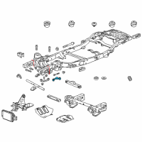 OEM 2012 Chevrolet Avalanche Differential Mount Diagram - 23104736