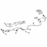 OEM Toyota Corolla Muffler & Pipe Support Bracket Diagram - 17576-F2010