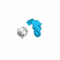 OEM 2000 Ford Mustang Power Steering Pump Bracket Diagram - F8SZ-10A313-AA