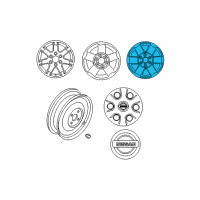 OEM 2012 Nissan Titan Wheel Assembly-Disc (20X8 Dark Silver) Diagram - 40300-9FF0A