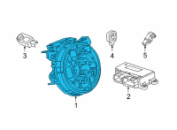 OEM 2019 Chevrolet Silverado 1500 LD Clock Spring Diagram - 84966452