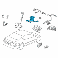 OEM 1999 Honda Accord Reel Assembly, Cable Diagram - 77900-S84-A01